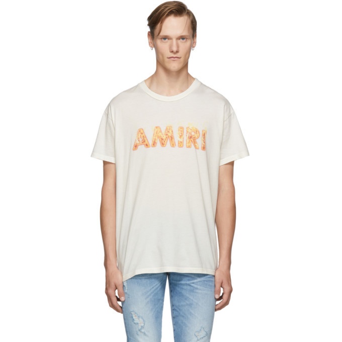 Photo: Amiri SSENSE Exclusive Off-White Flame Logo T-Shirt
