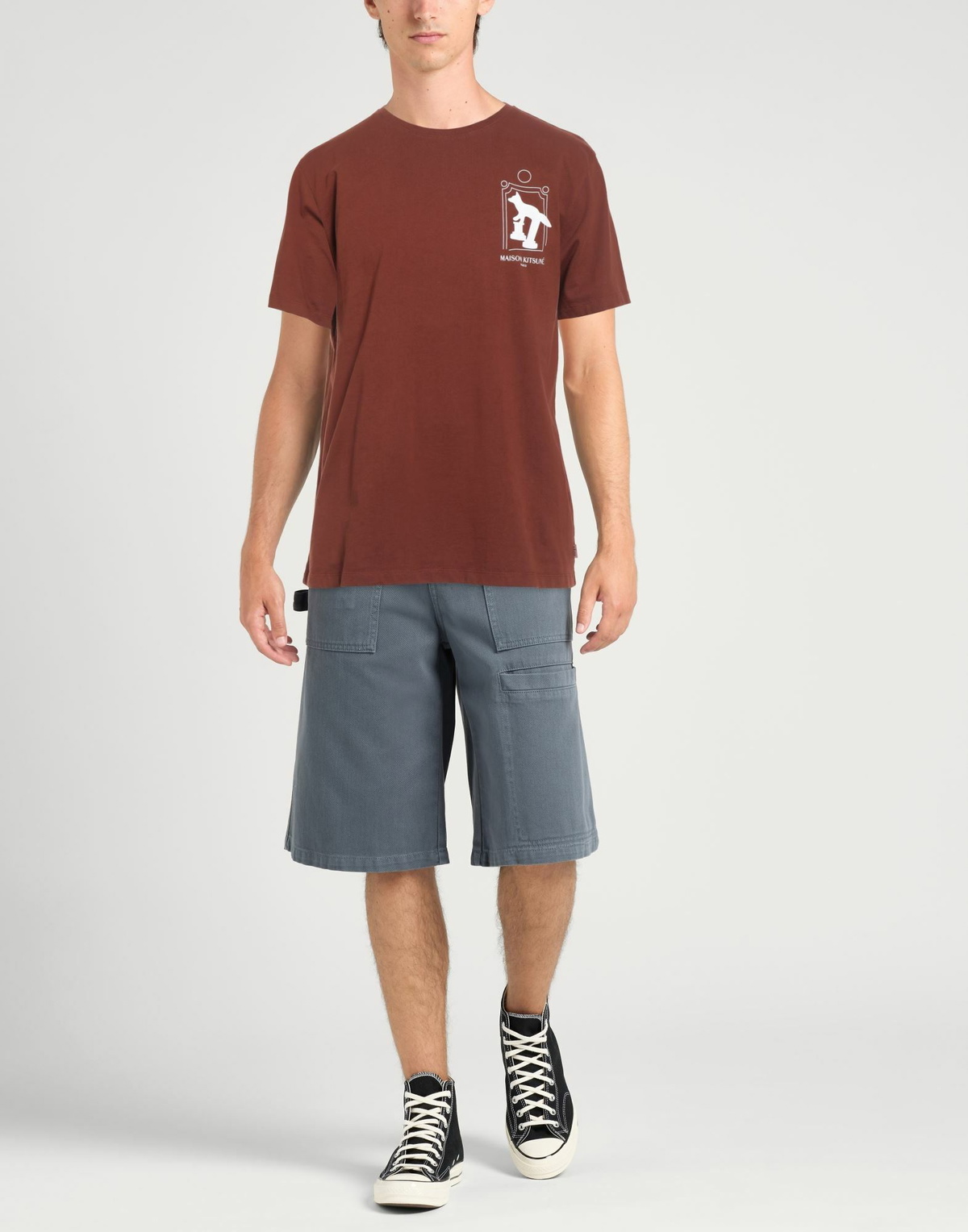 Maison Kitsuné Mens T-shirt in Brown