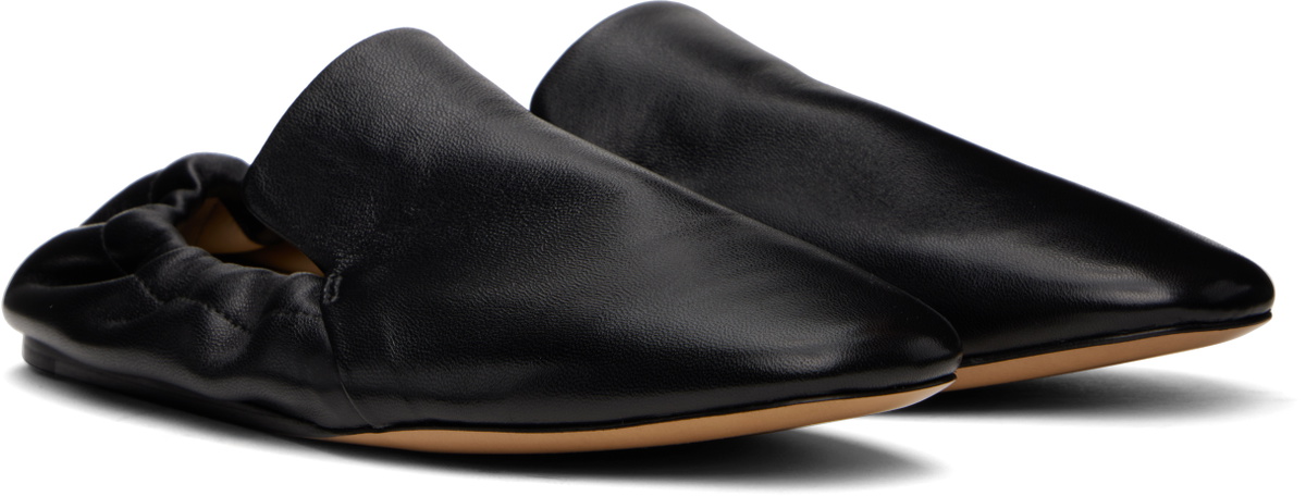Le Monde Beryl Black Leather Loafers