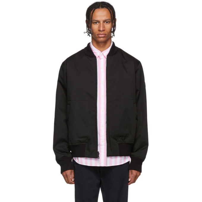 Photo: Woolrich John Rich and Bros Reversible Black Bomber Jacket