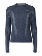 Falke - Printed Virgin Wool-Blend Ski Base Layer - Blue