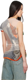 Marine Serre Multicolor Regenerated Silk Scarves Layer Top