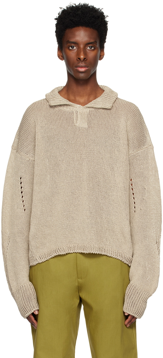 ROA Beige Cutout Sweater ROA