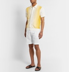 Hugo Boss - Pepe Pleated Cotton-Seersucker Shorts - White