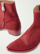 424 - Nubuck Chelsea Boots - Red