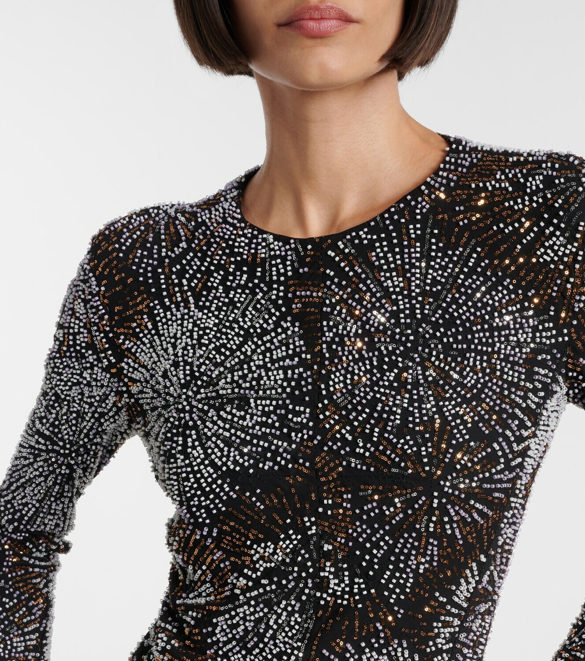 Rabanne Embellished caped gown