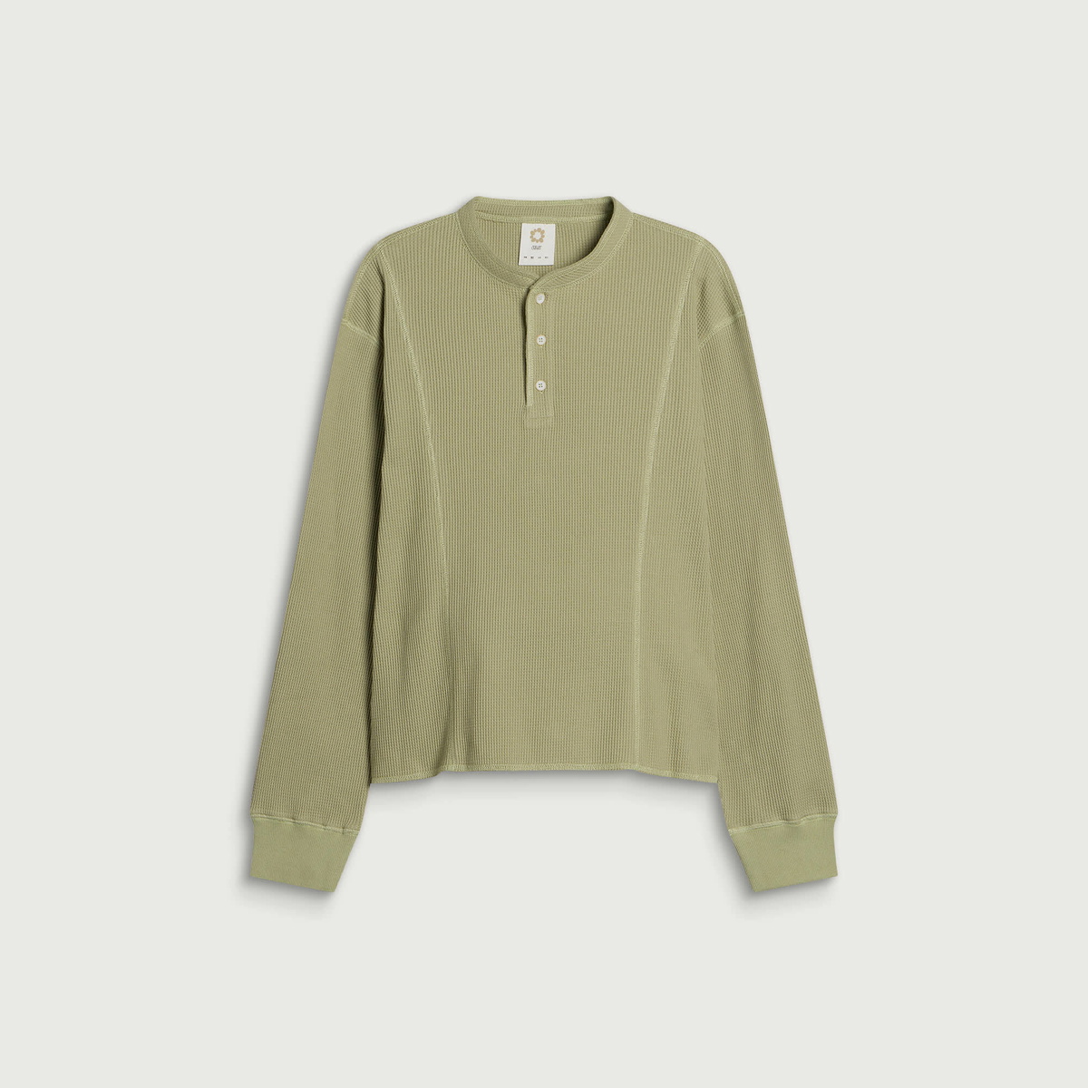 Gander Men's Henley Waffle Longsleeve in Sage