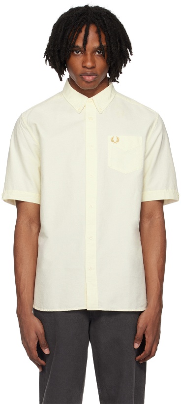 Photo: Fred Perry Off-White Embroidered Shirt