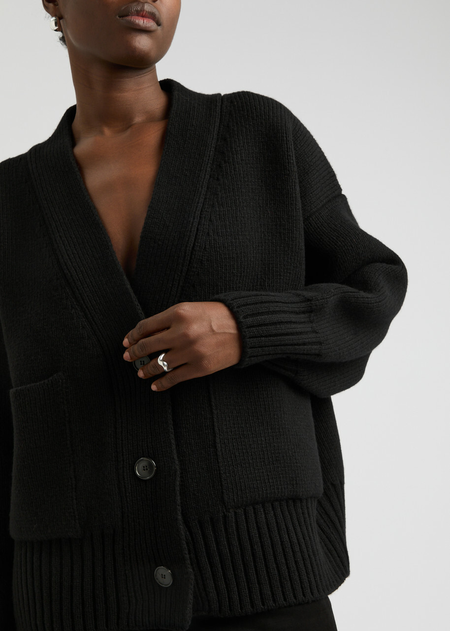 Rohe Wool Cardigan Black