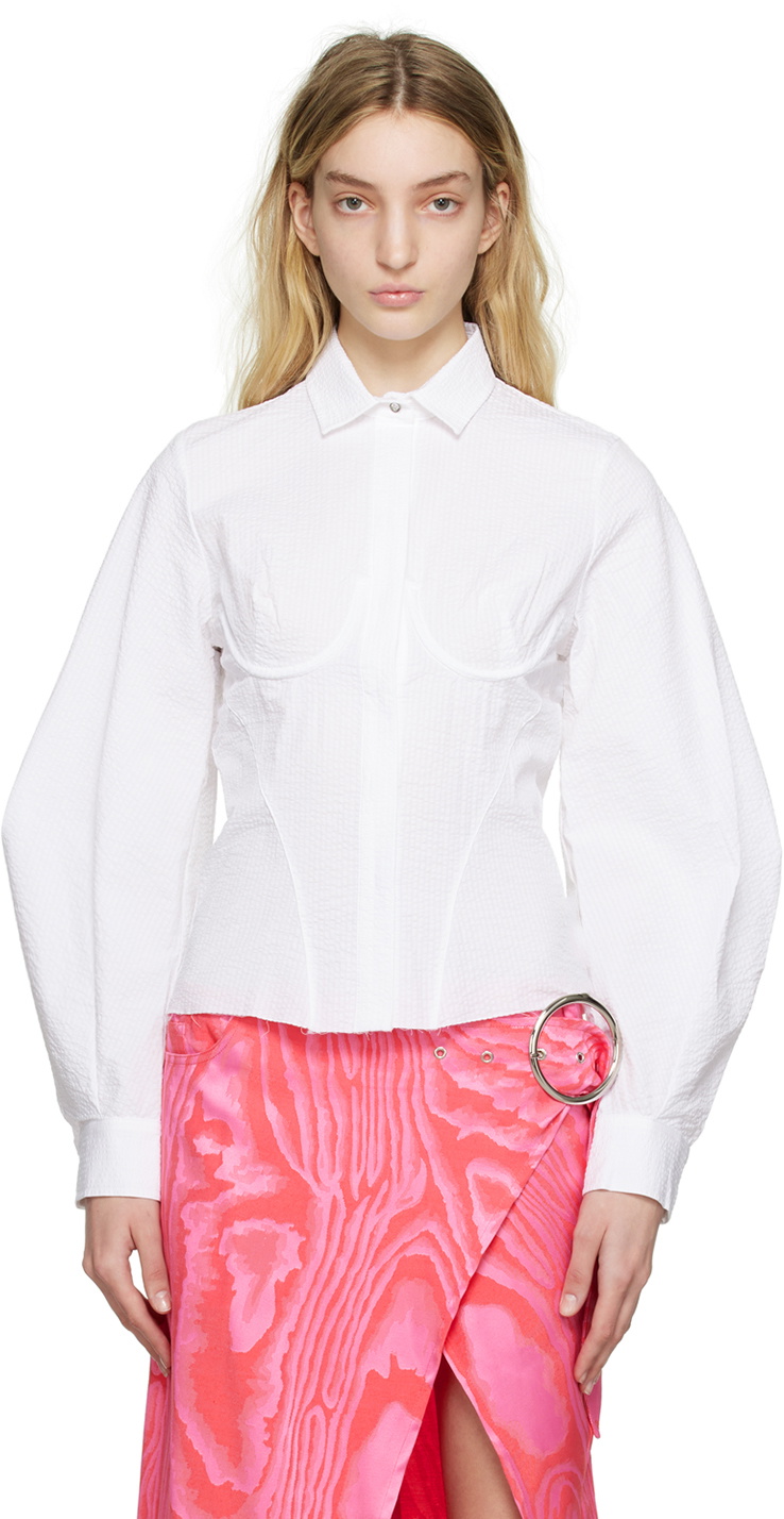 Marques Almeida White Corset Shirt