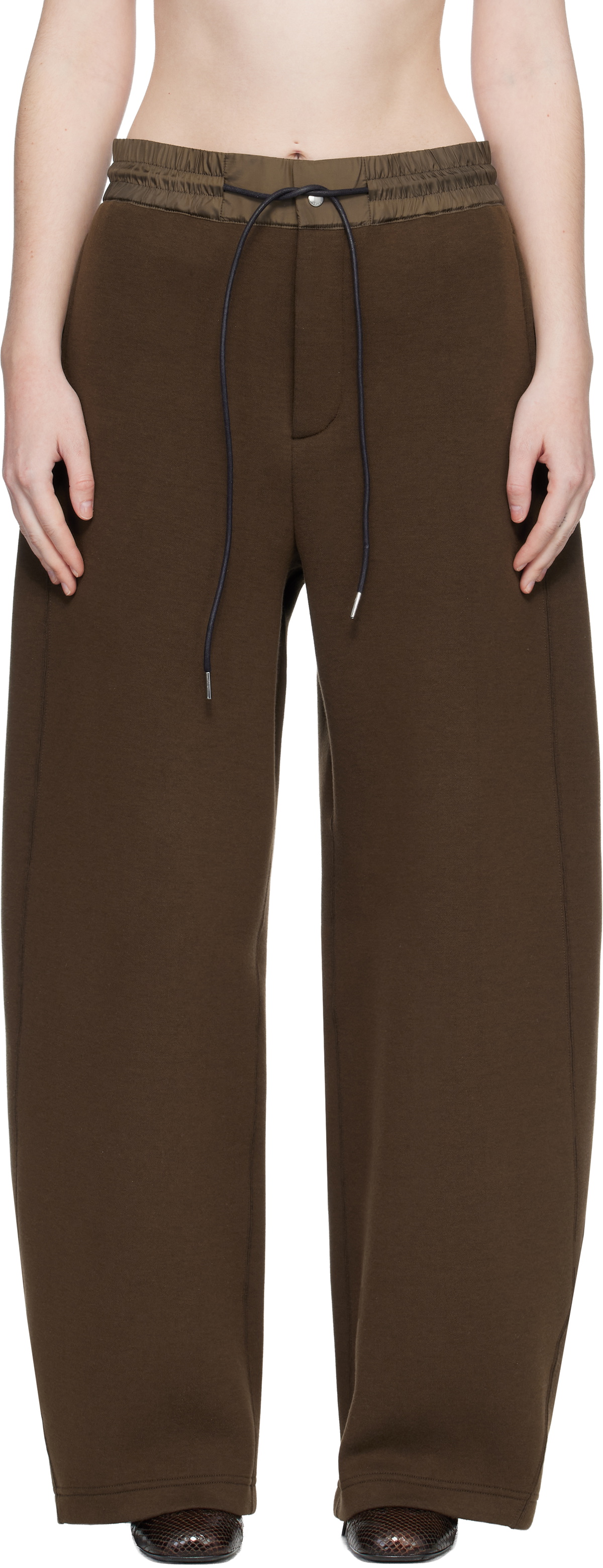 sacai Brown Sponge Sweatpants
