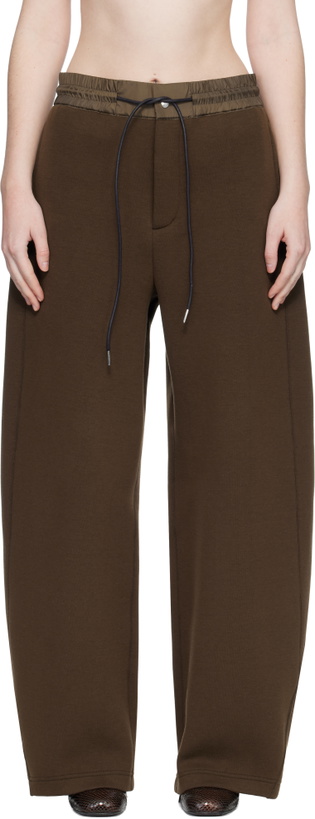 Photo: sacai Brown Sponge Sweatpants