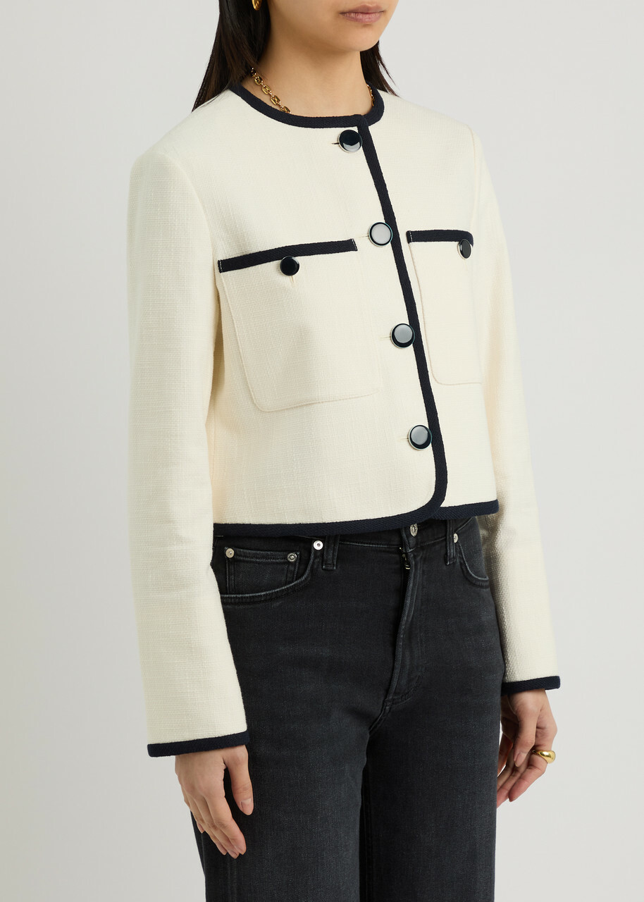 Veronica Beard Beale Cotton-blend Jacket Cream