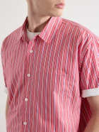 Aimé Leon Dore - Striped Cotton-Poplin Shirt - Red