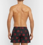 Club Monaco - Mid-Length Printed Swim Shorts - Black