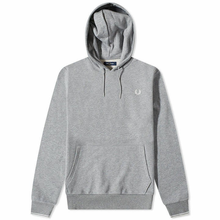 Photo: Fred Perry Authentic Men's Small Logo Popover Hoody in Steel Marl