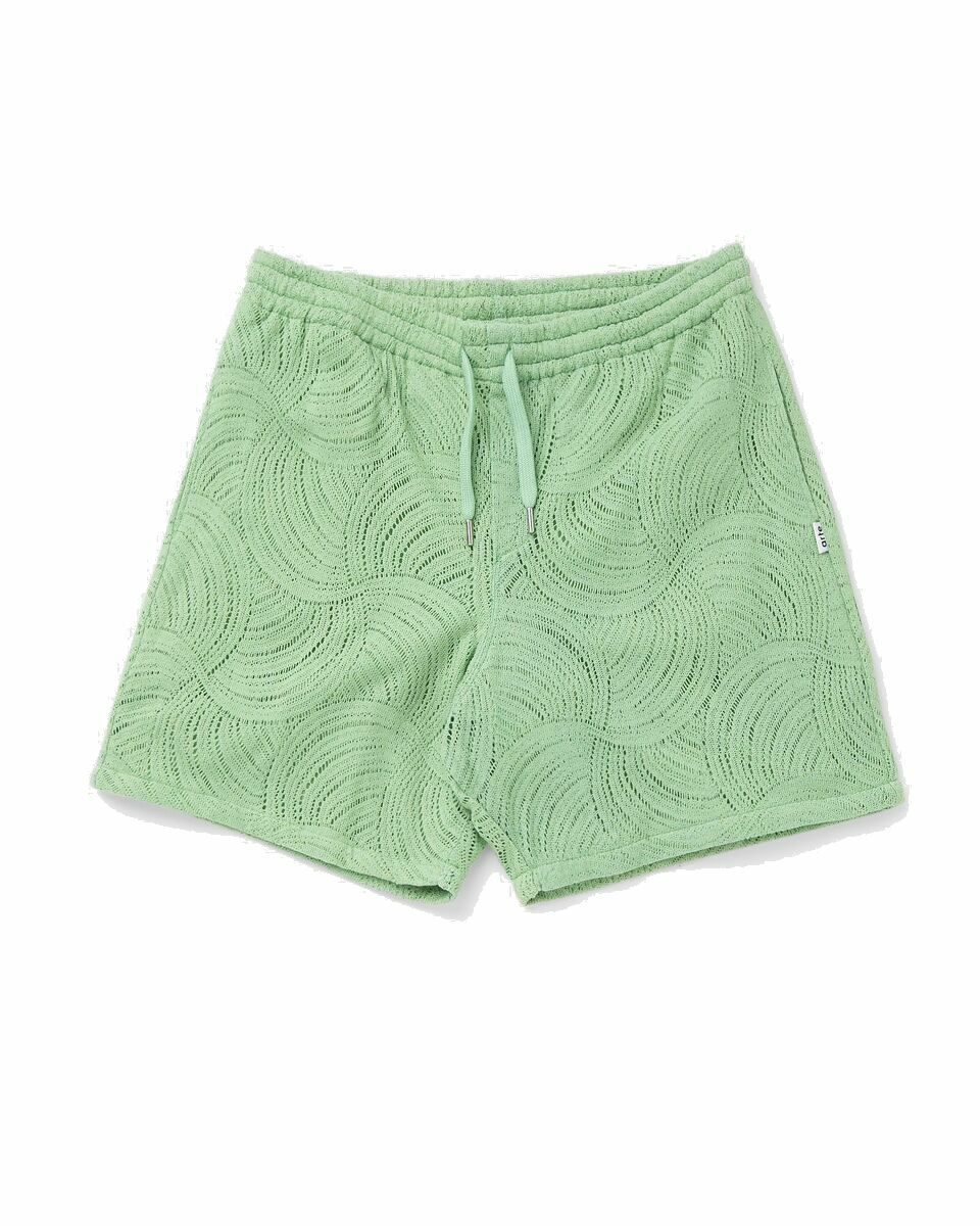 Photo: Arte Antwerp Circle Croche Shorts Green - Mens - Casual Shorts