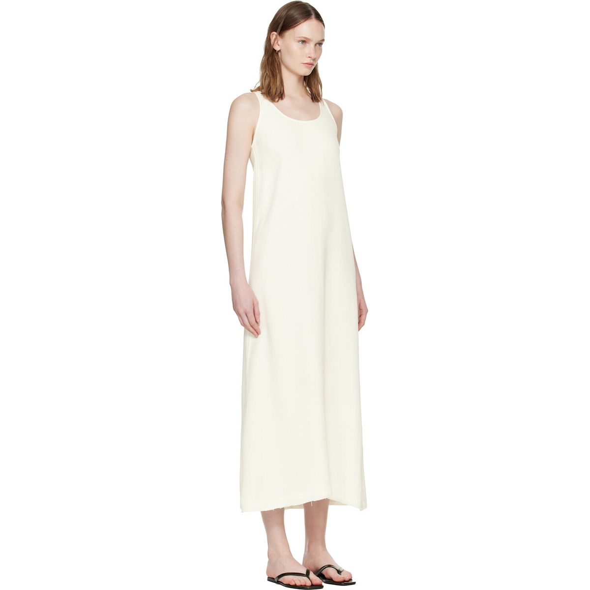 TOTEME Off-White Scoop-Neck Sablé Maxi Dress