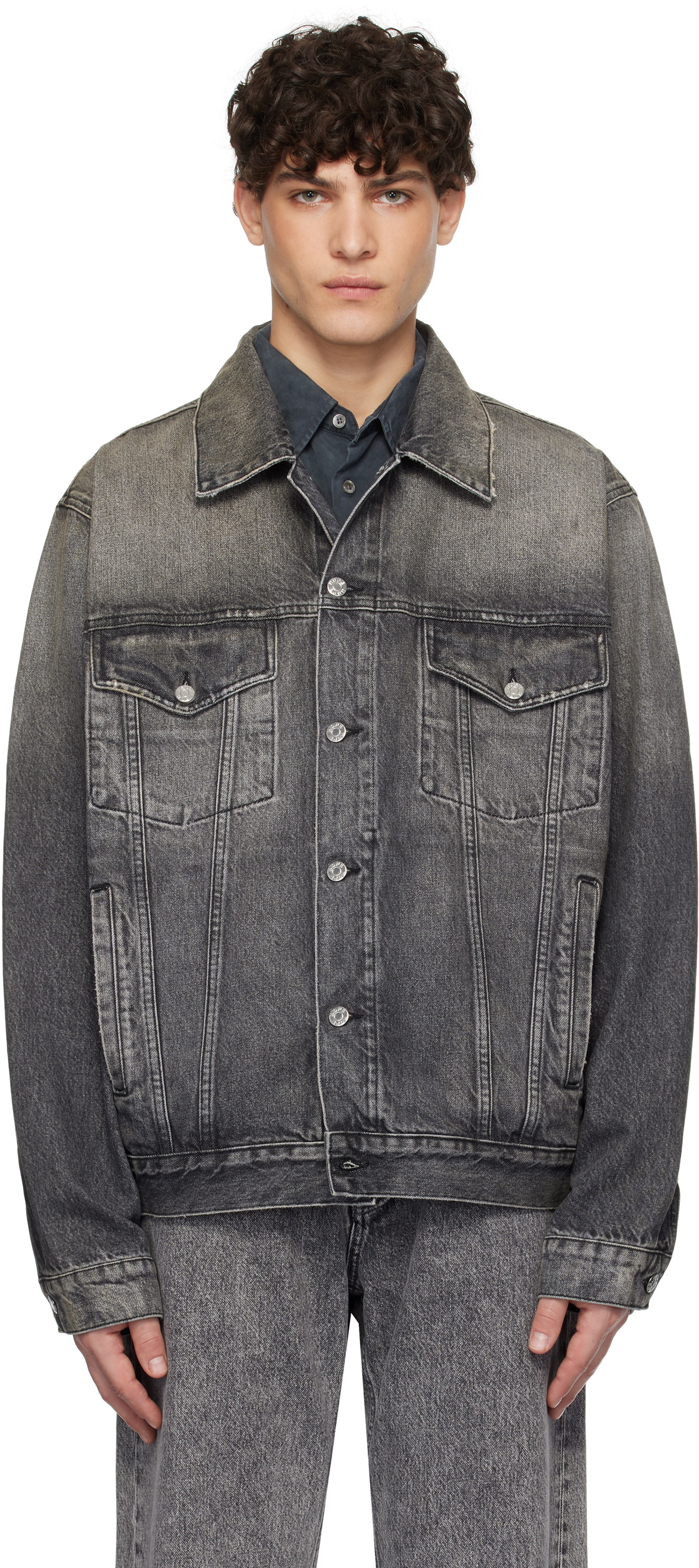 HOPE Gray Bold Denim Jacket HOPE