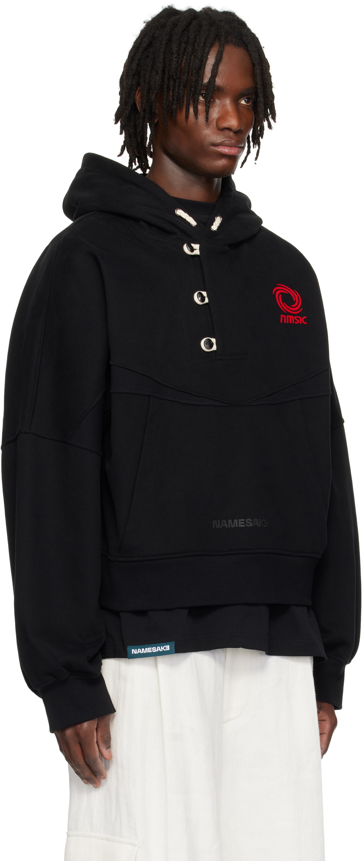NAMESAKE Black Winfar Fisherman Hoodie