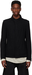 Julius Black Asymmetrical Collar Jacket