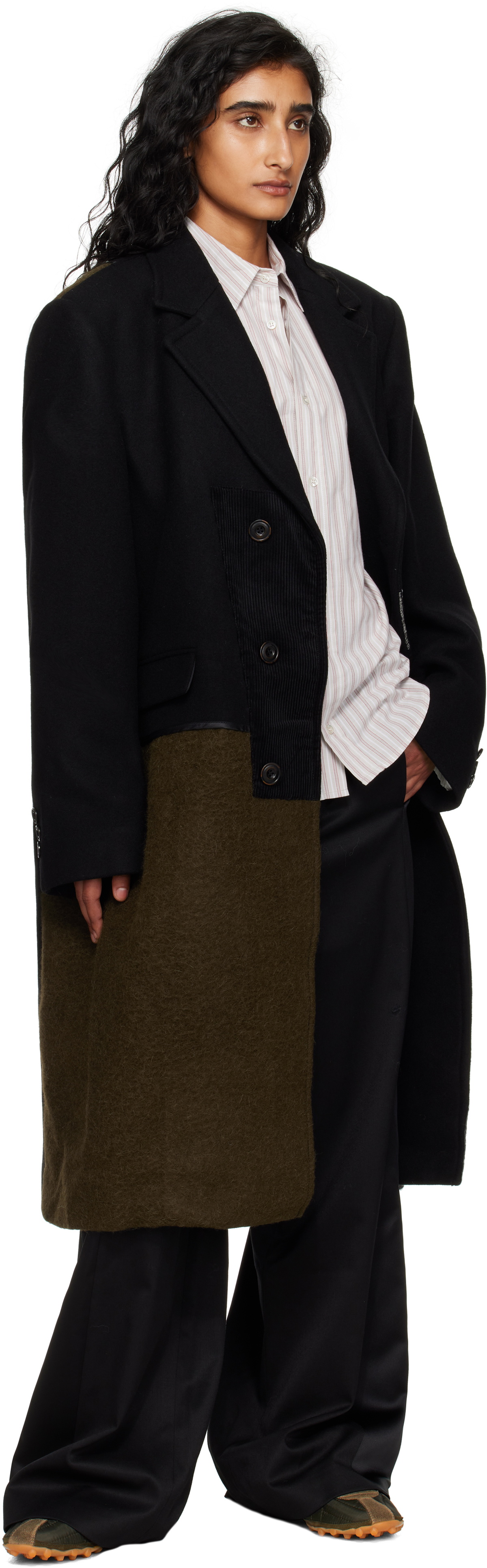 Andersson Bell Multicolor Patchwork Wool Coat