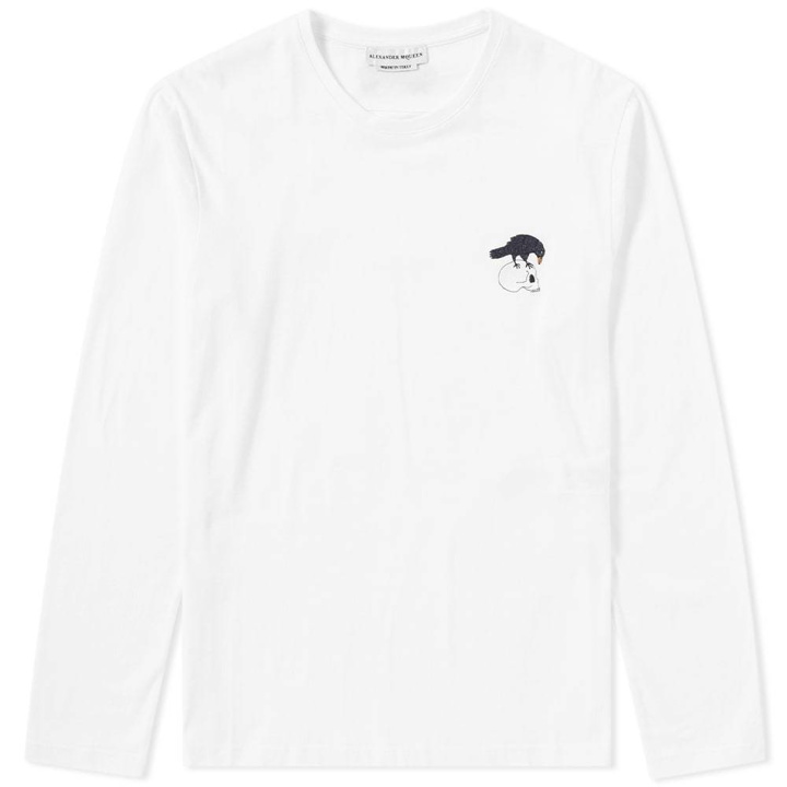 Photo: Alexander McQueen Long Sleeve Embroidered Motif Tee White