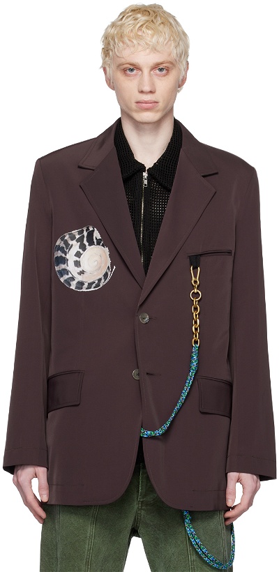 Photo: Song for the Mute Purple Oversized Limpet Shell Blazer