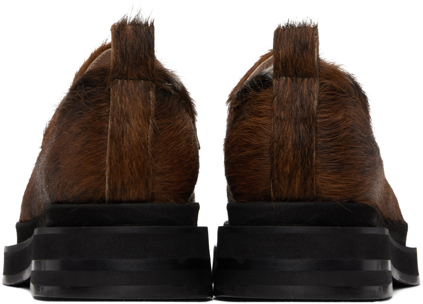 Simone Rocha Brown Heart Toe Platform Loafers