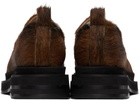Simone Rocha Brown Heart Toe Platform Loafers