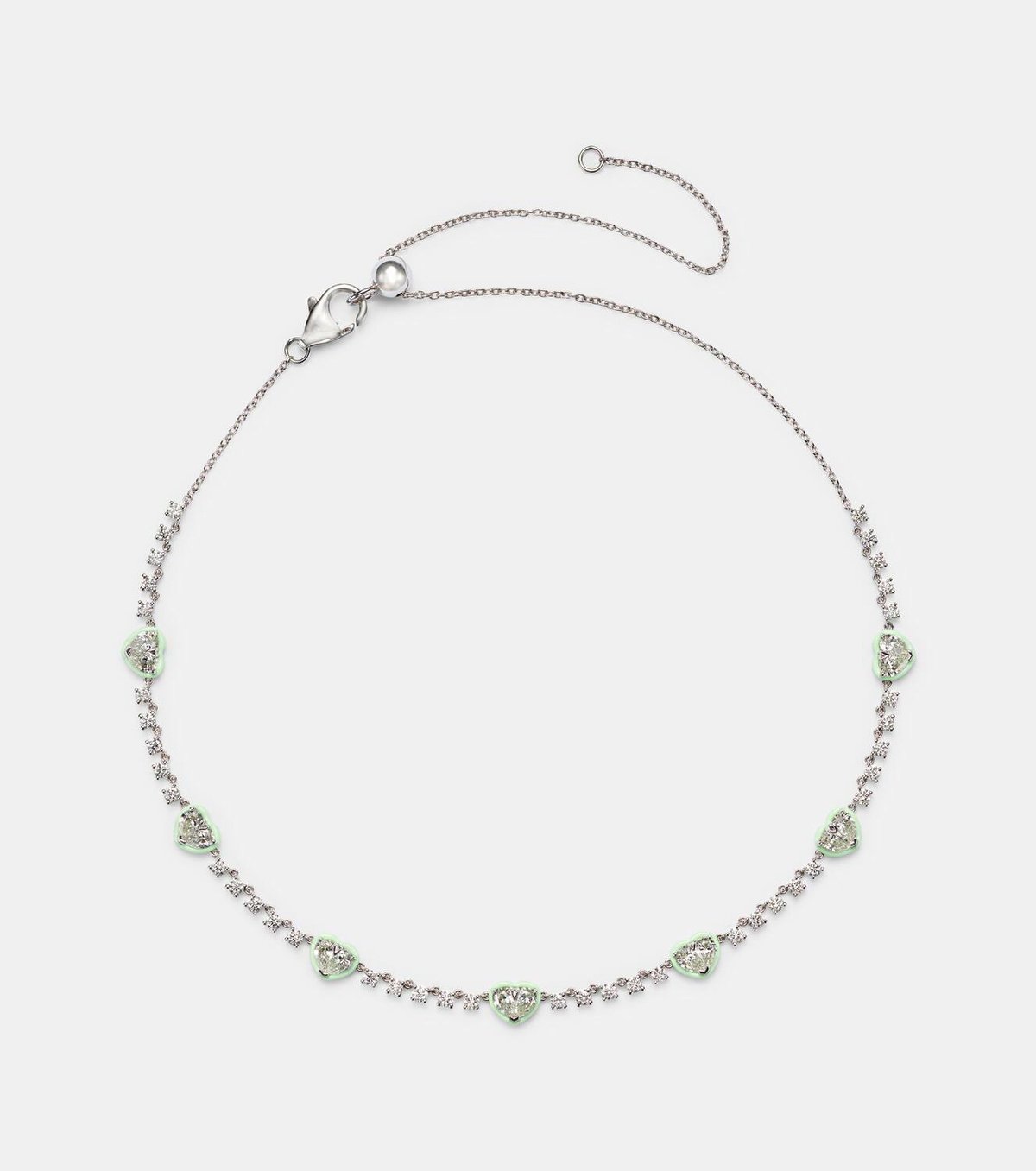 Kamyen 18kt white gold choker with diamonds