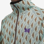 Needles Men's Poly Jacquard Track Jacket in Turquoise