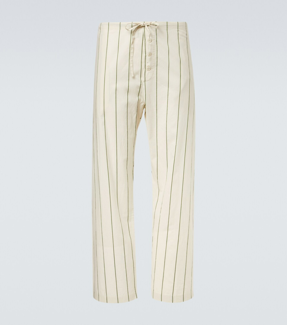 Bode Celery striped cotton pajama pants