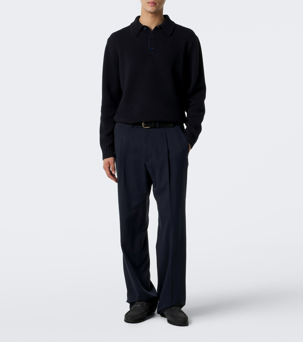Saman Amel Sander cashmere polo sweater