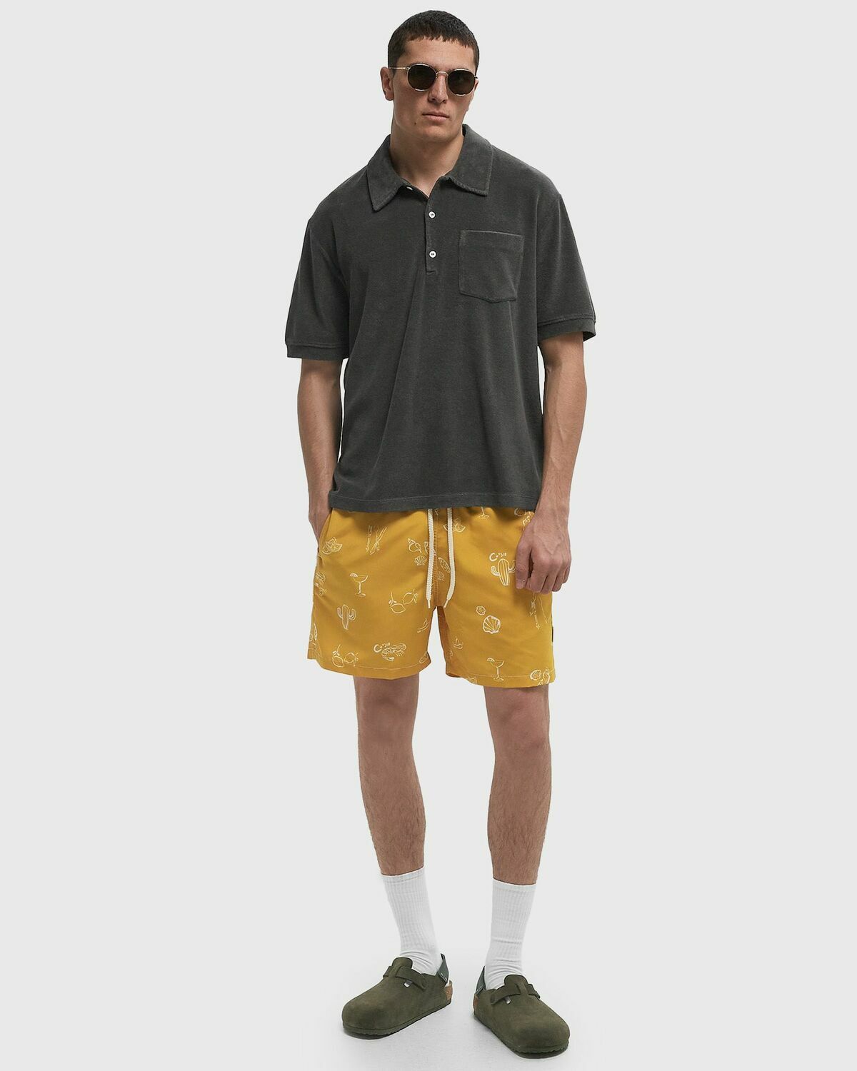 CLOSED SHORT SLEEVE POLO Grey Men