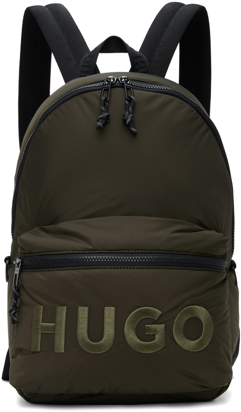 Hugo Boss - Meridian Cross-Grain Leather-Trimmed Canvas Backpack - Black Hugo  Boss