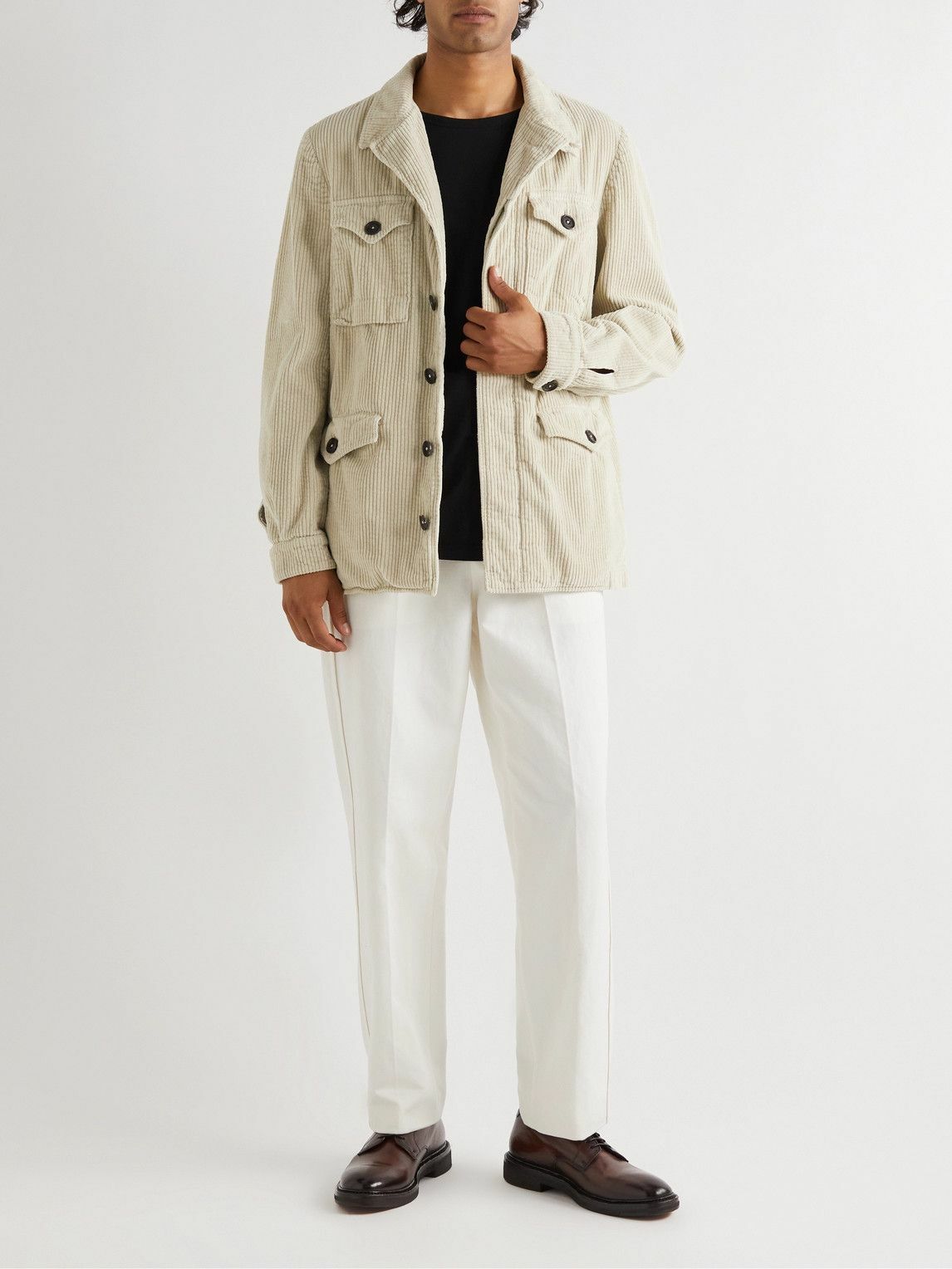 Massimo Alba - Convertible-Collar Cotton-Corduroy Field Jacket