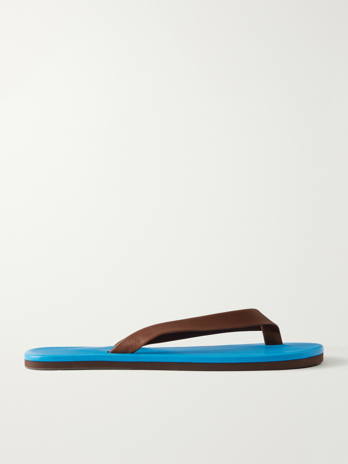 Auralee - Leather Flip-Flops - Blue