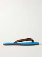 Auralee - Leather Flip-Flops - Blue