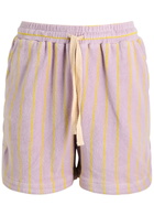 Bongusta Naram Striped Terry Shorts Lilac