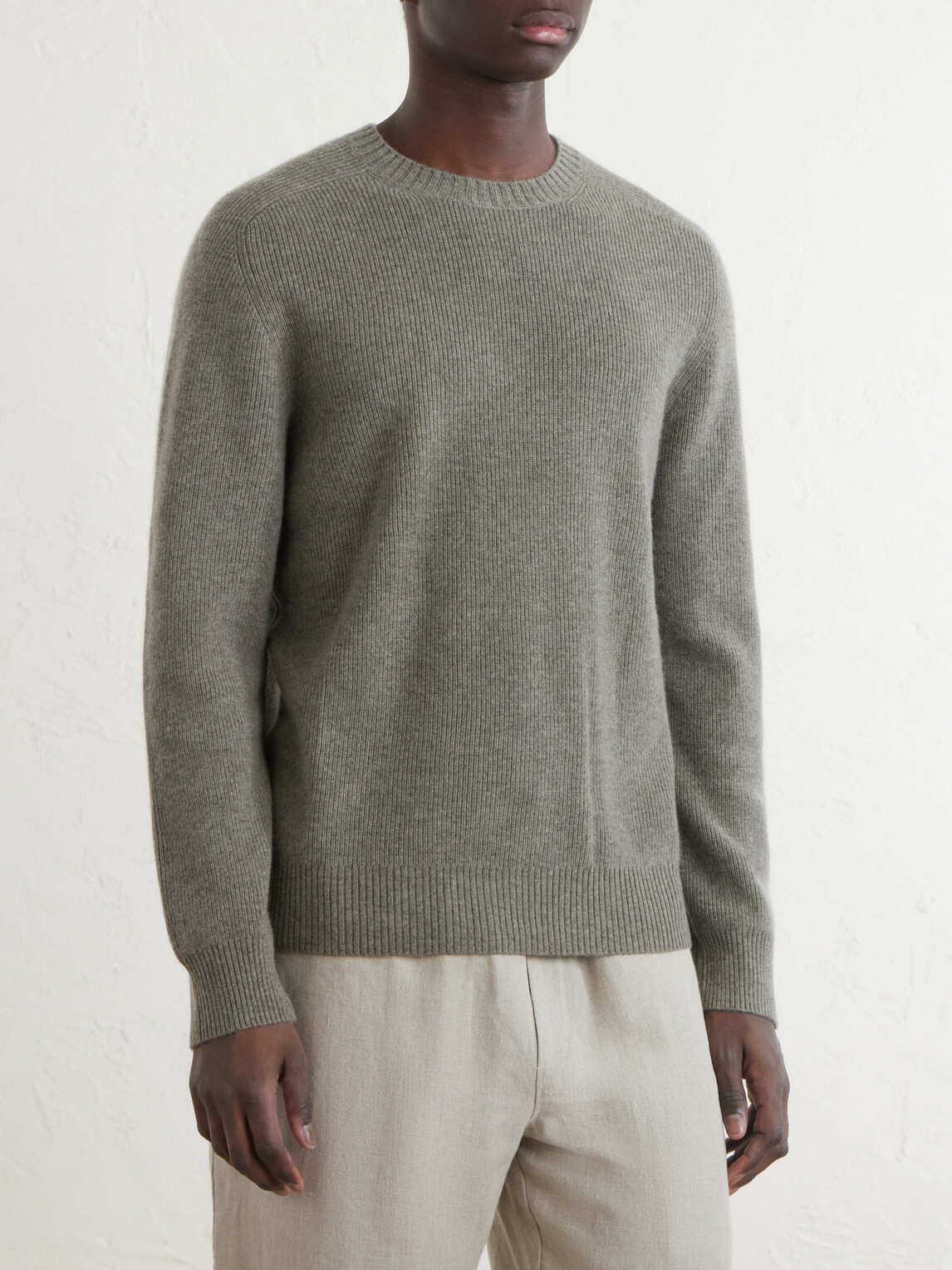 N.PEAL - Oxford Cashmere Sweater - Brown