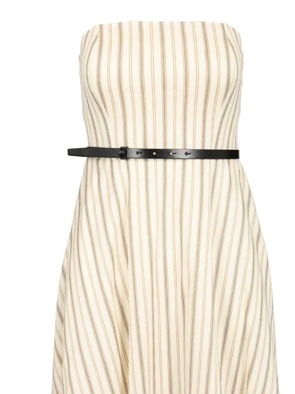 【Max Mara】Striped Cotton and Linen Bustier Dress Max Mara Striped Cotton And Linen Bustier Dress Max Mara