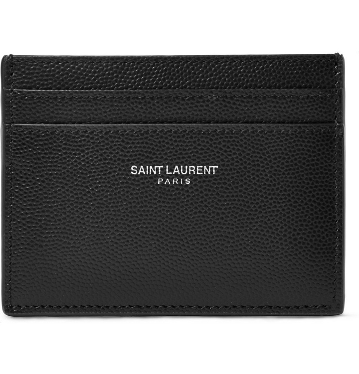 Photo: Saint Laurent - Pebble-Grain Leather Cardholder - Men - Black