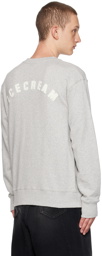 ICECREAM Gray Flocked Sweatshirt