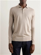 Loro Piana - Slim-Fit Wish® Wool Polo Shirt - Neutrals
