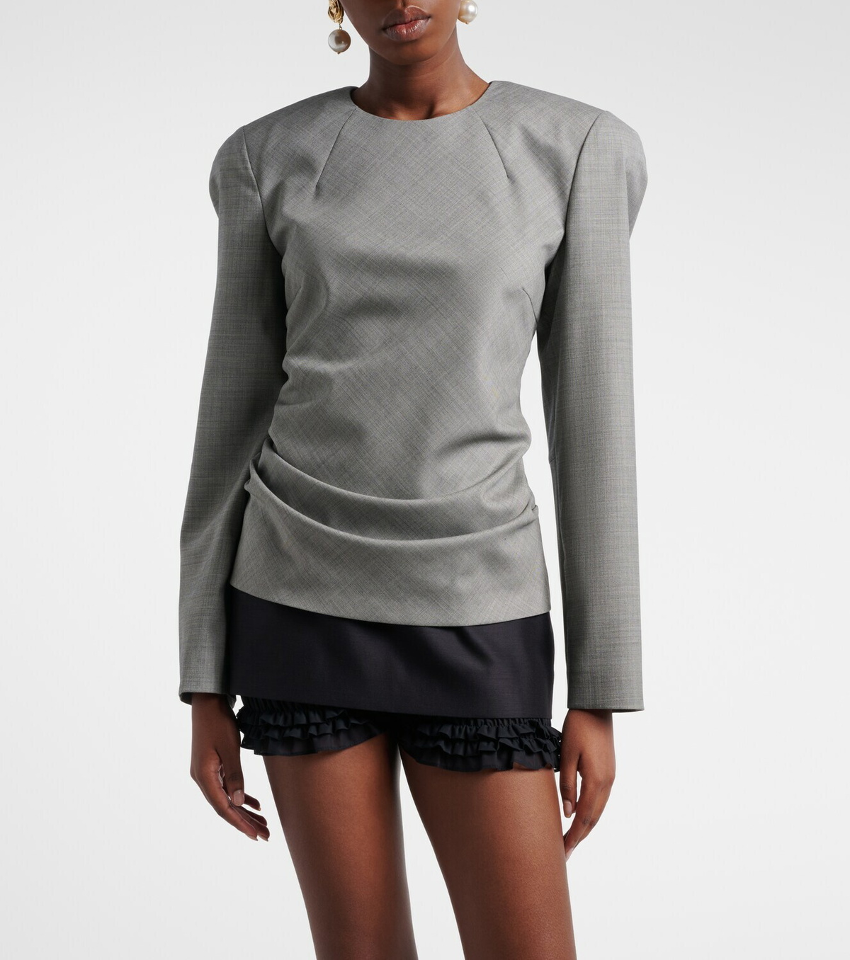 Magda Butrym Draped wool blouse