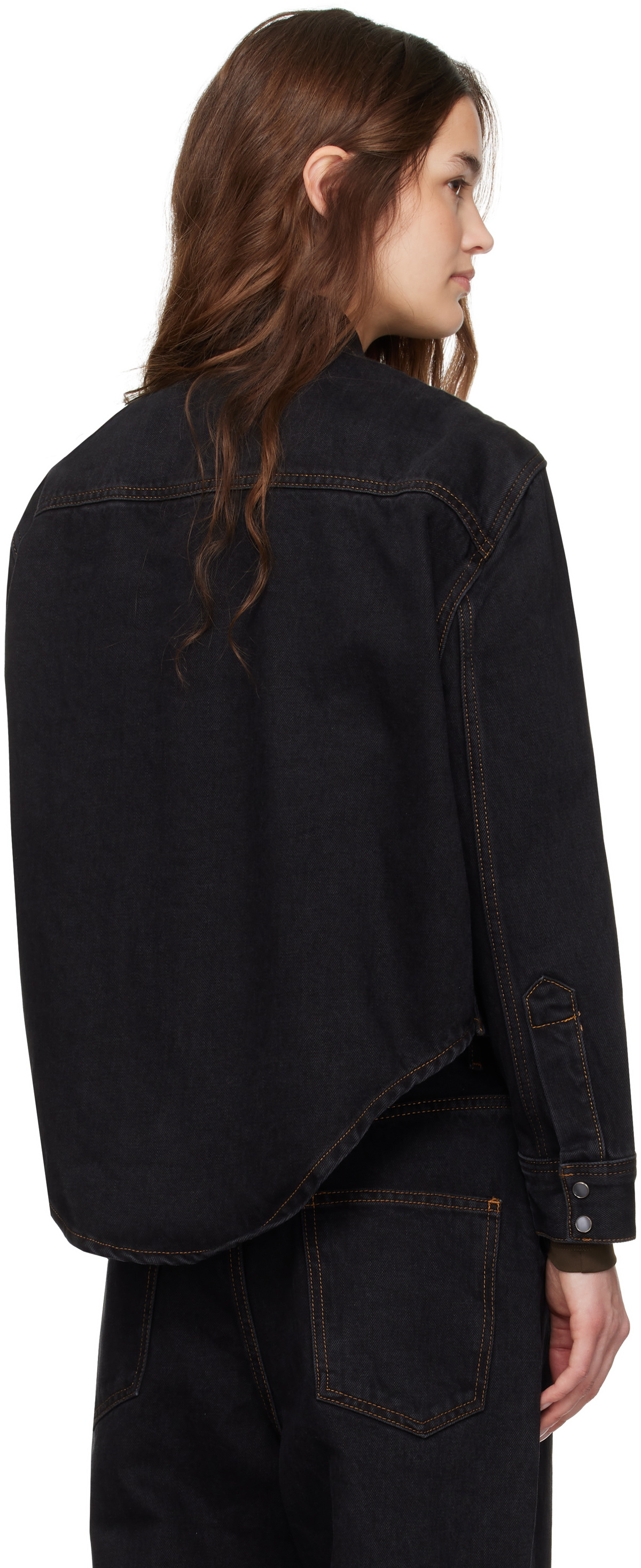 WARDROBE.NYC Black Denim Shirt Jacket