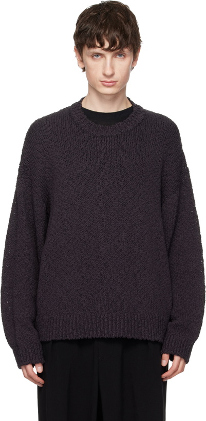 Photo: HOMME PLISSÉ ISSEY MIYAKE Brown Risotto Knit Sweater