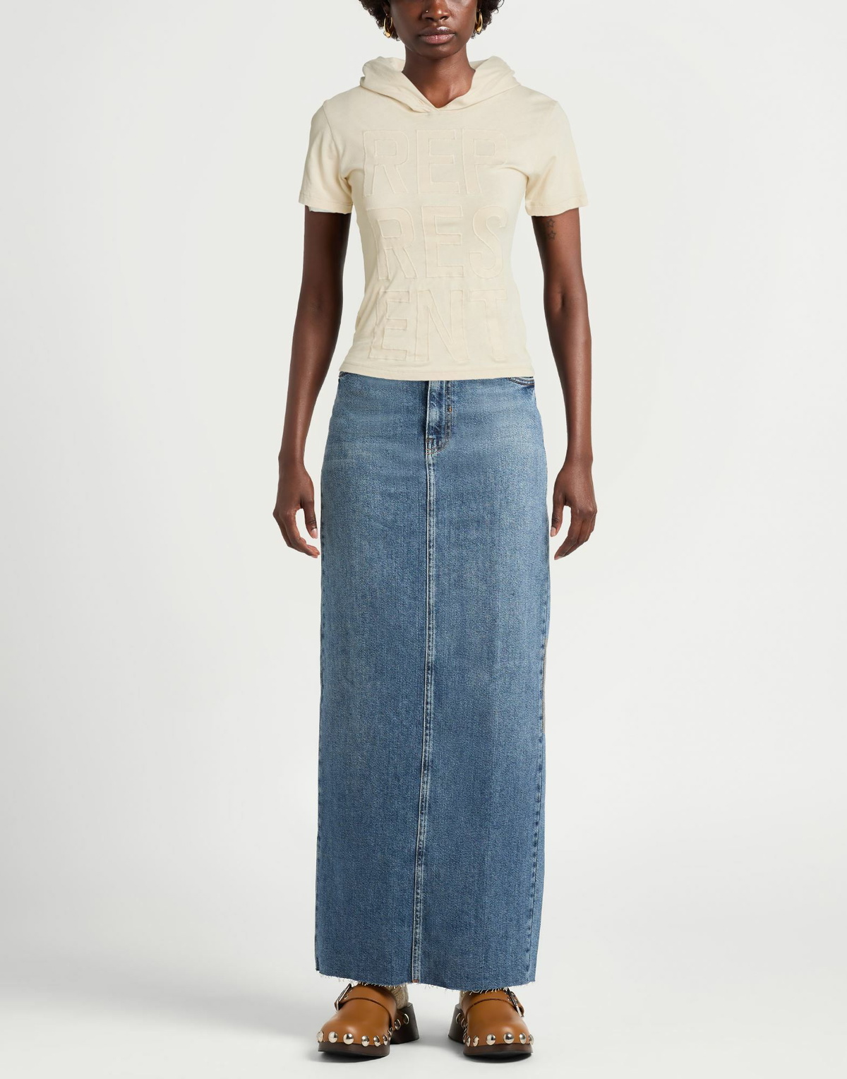 Represent Womens T-shirt in Beige