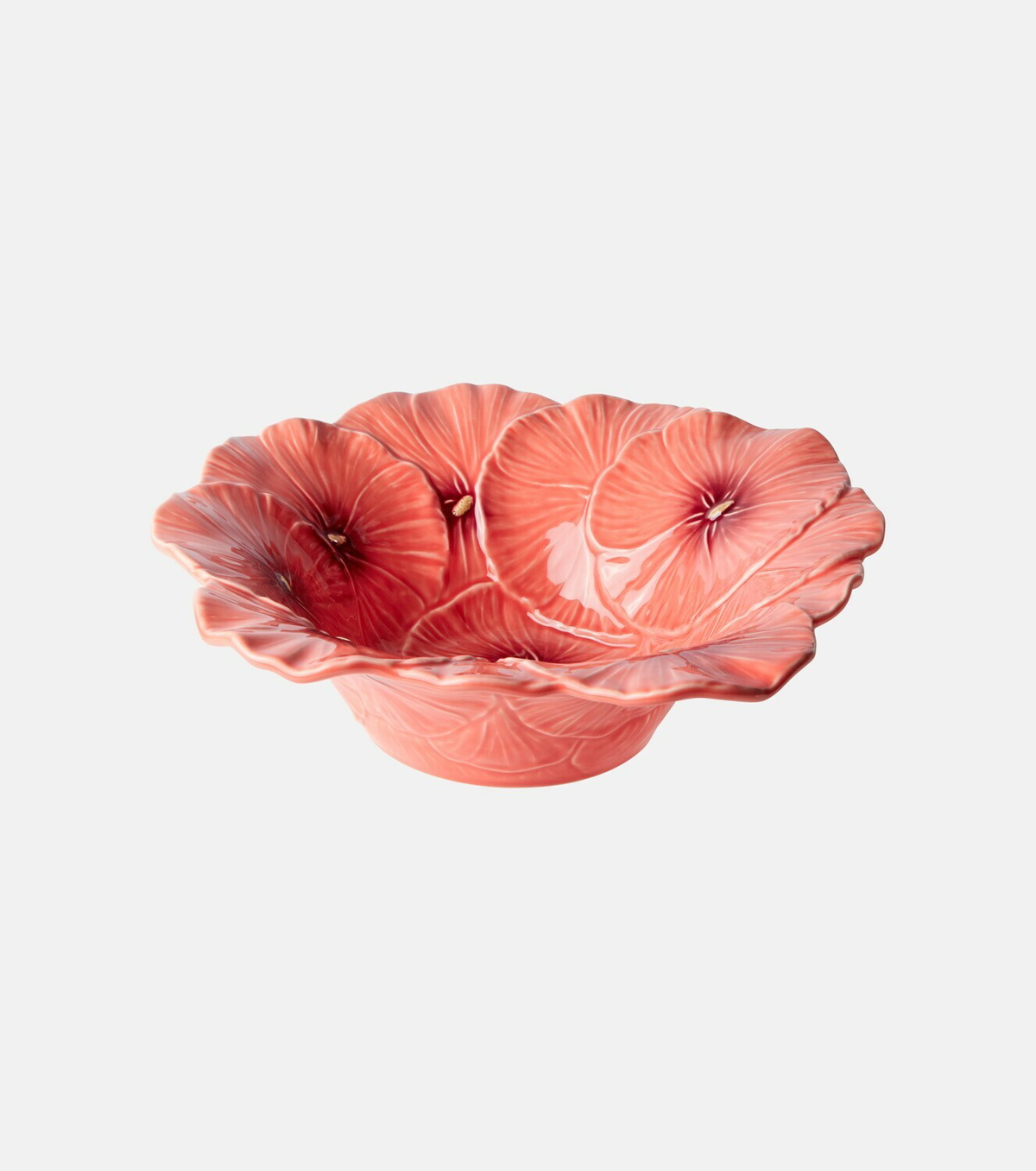 Bordallo Pinheiro Maria Flor earthenware salad bowl